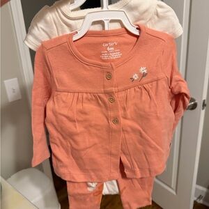 Carter's Peach Button-Up baby outfit